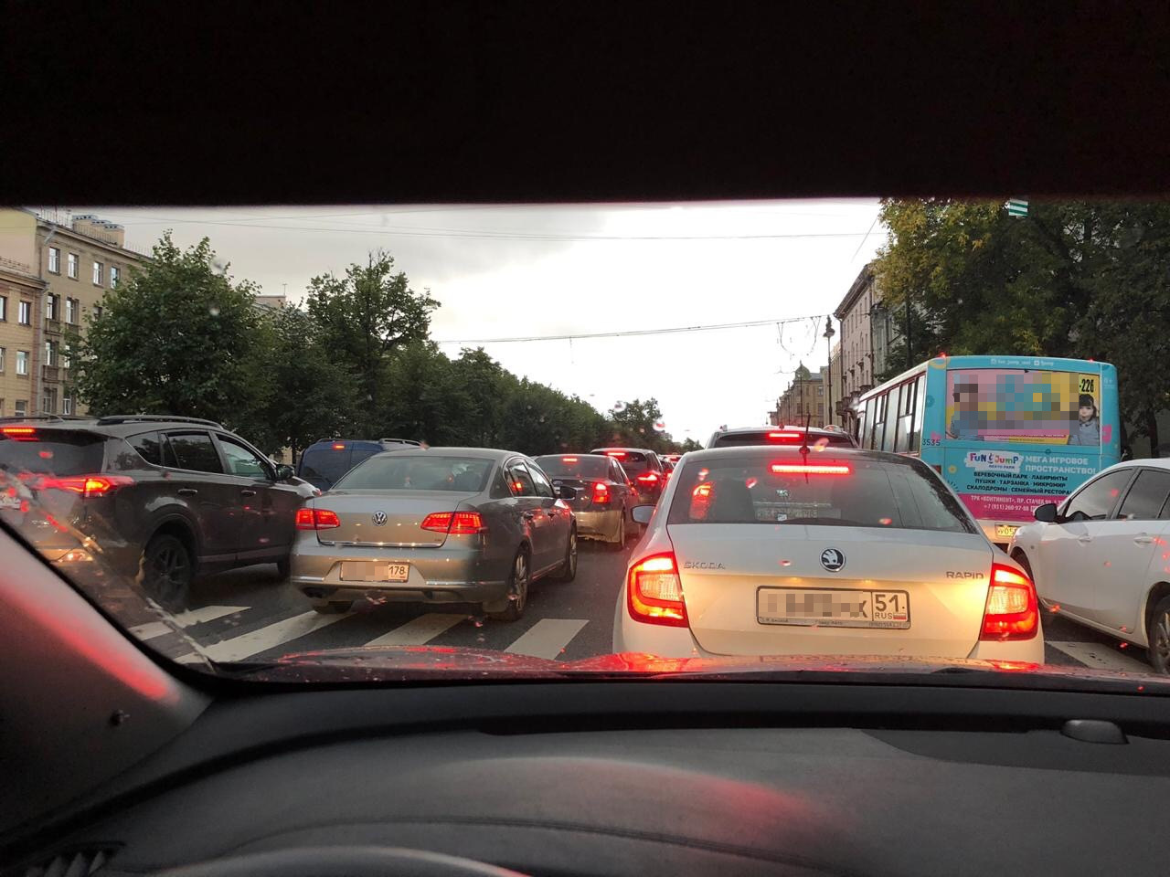 Пробка на Московском проспекте